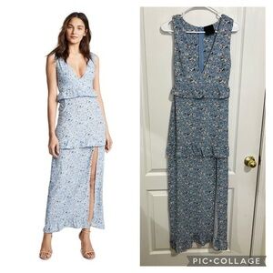 NIGHTWALKER Elsa Blue Floral maxi Dress size XS